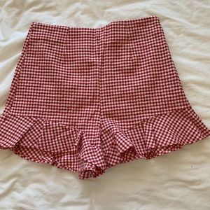 Zara Gingham Shorts